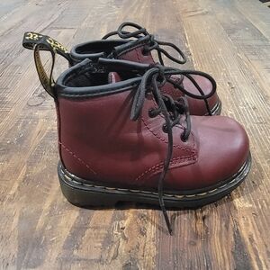 DR. MARTENS TODDLER BOOTS CHERRY RED SIZE 6T